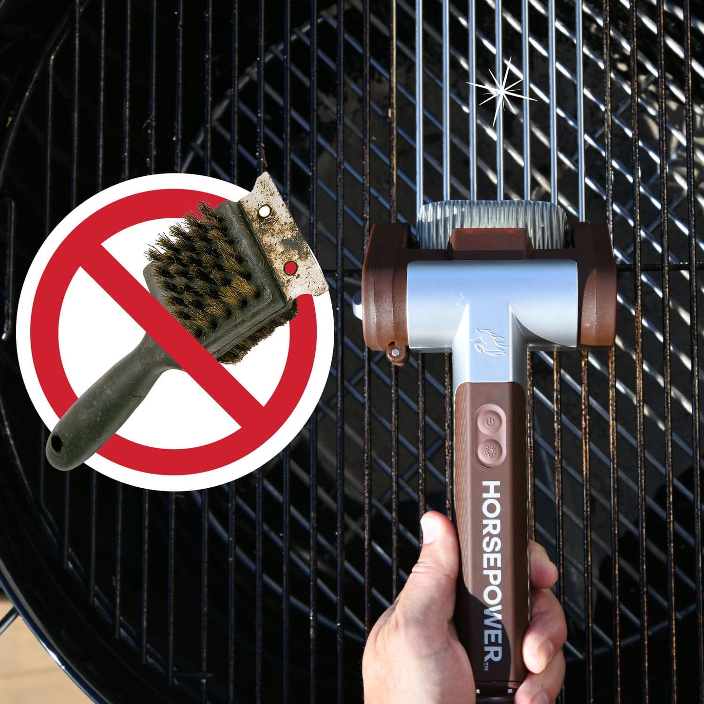 Bristle-Free Cordless Electric Grill Brush