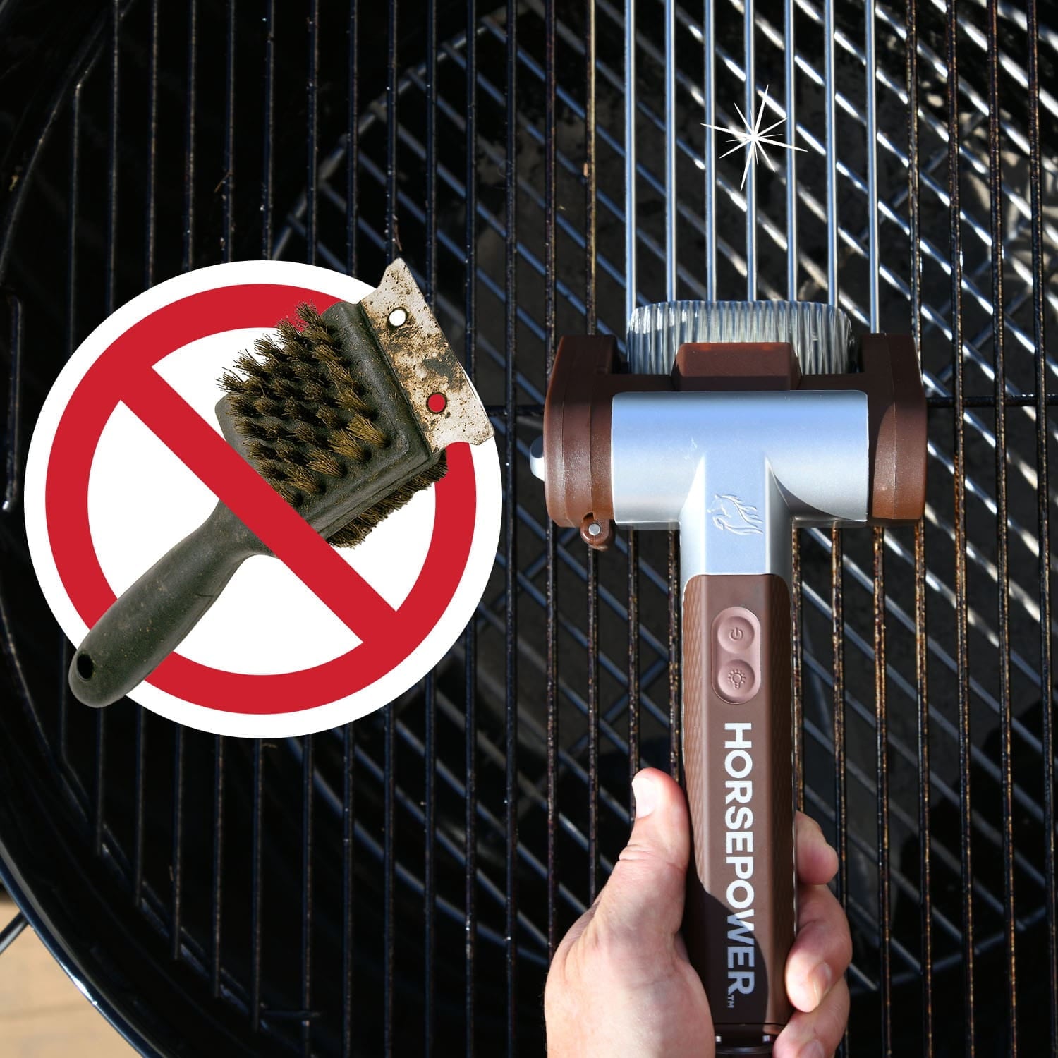 Bristle-Free Cordless Electric Grill Brush
