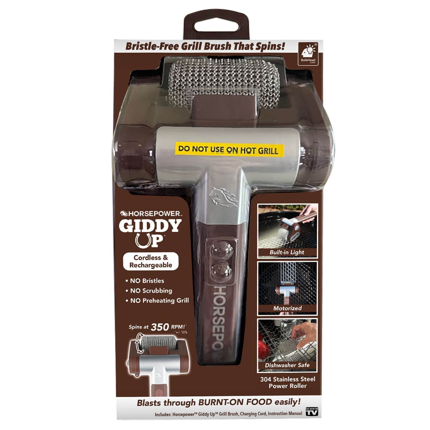 Bristle-Free Cordless Electric Grill Brush