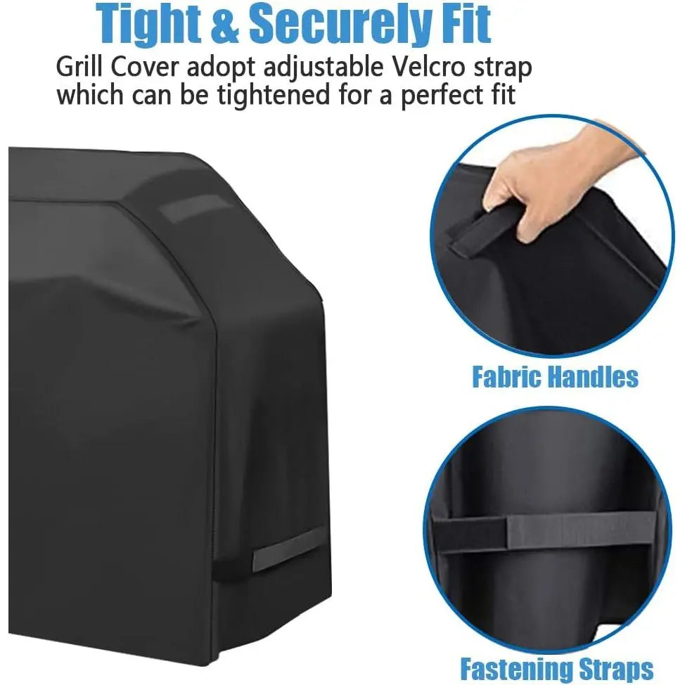 Grill Cover, BBQ Grill Cover, 58 Inch -Proof and Anti-Uv Barbecue Gas Grill Cover Compatible for Weber Char-Broil Nexgrill Grills And