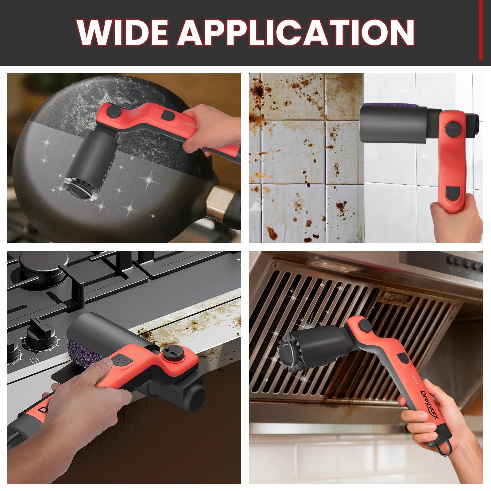 Cordless Electric BBQ Grill Brush with Rechargeable Battery, Adjustable 180° Head, and Three Speed Settings for Optimal Outdoor Grill Maintenance