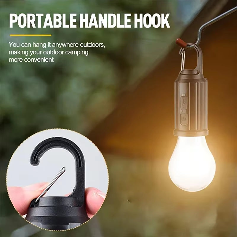 USB Rechargeable Dimmable LED Solar Camping Lantern with Hooks - Vintage Design for Outdoor Hiking and Tent Lighting