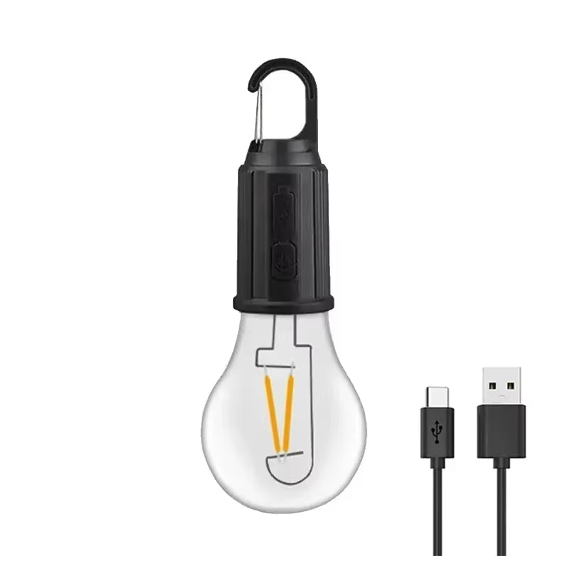 USB Rechargeable Dimmable LED Solar Camping Lantern with Hooks - Vintage Design for Outdoor Hiking and Tent Lighting