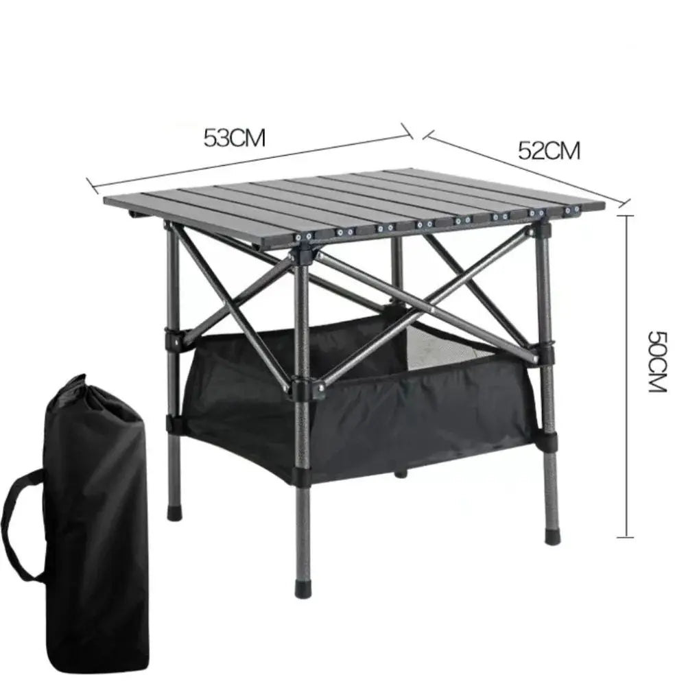 Portable Outdoor Folding Table for Egg Roll Preparation