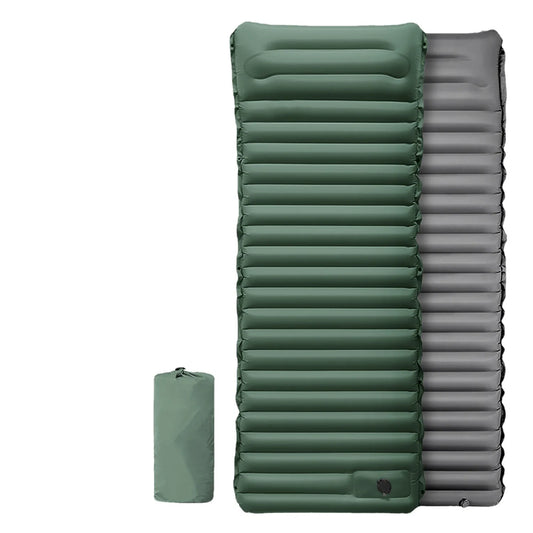 Ultralight Inflatable Camping Sleeping Pad with Integrated Pillows and Built-In Pump for Travel and Hiking