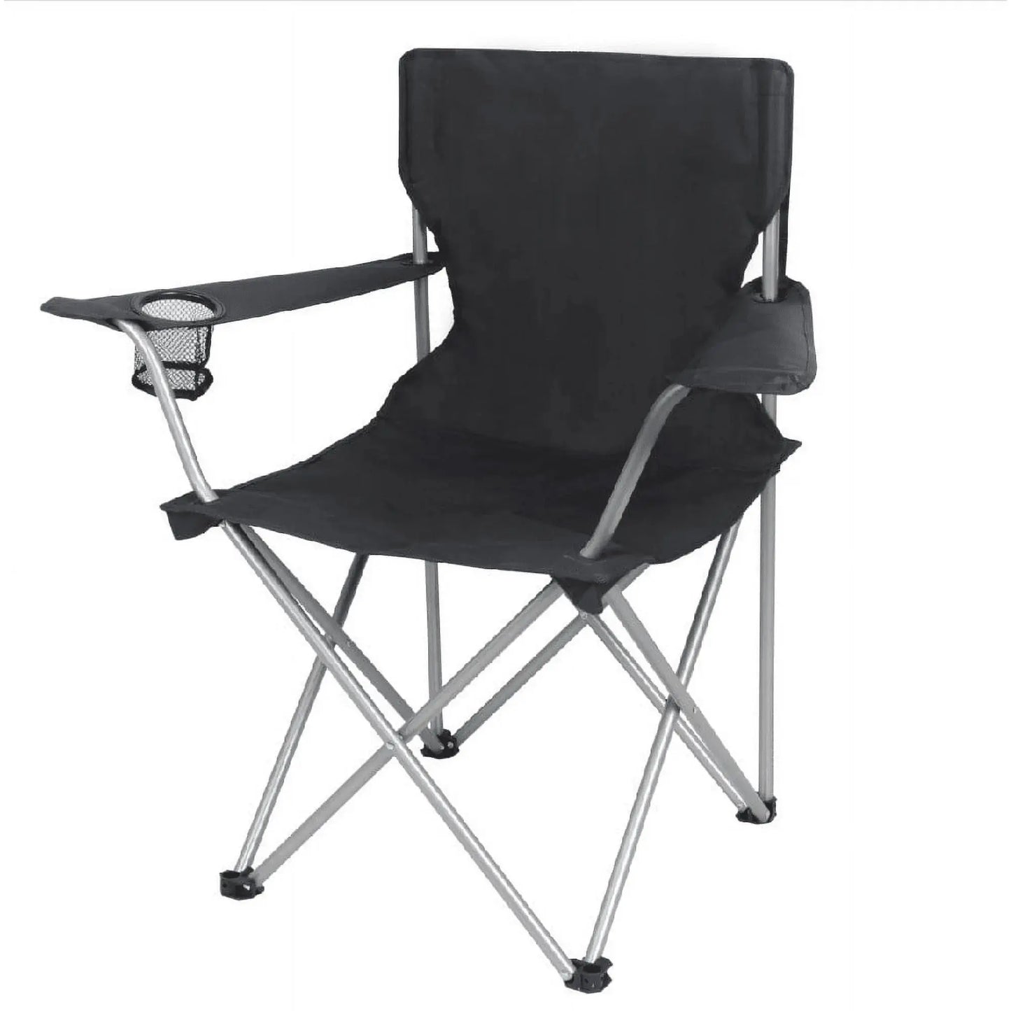 Adult Basic Quad Folding Camp Chair with Cup Holder