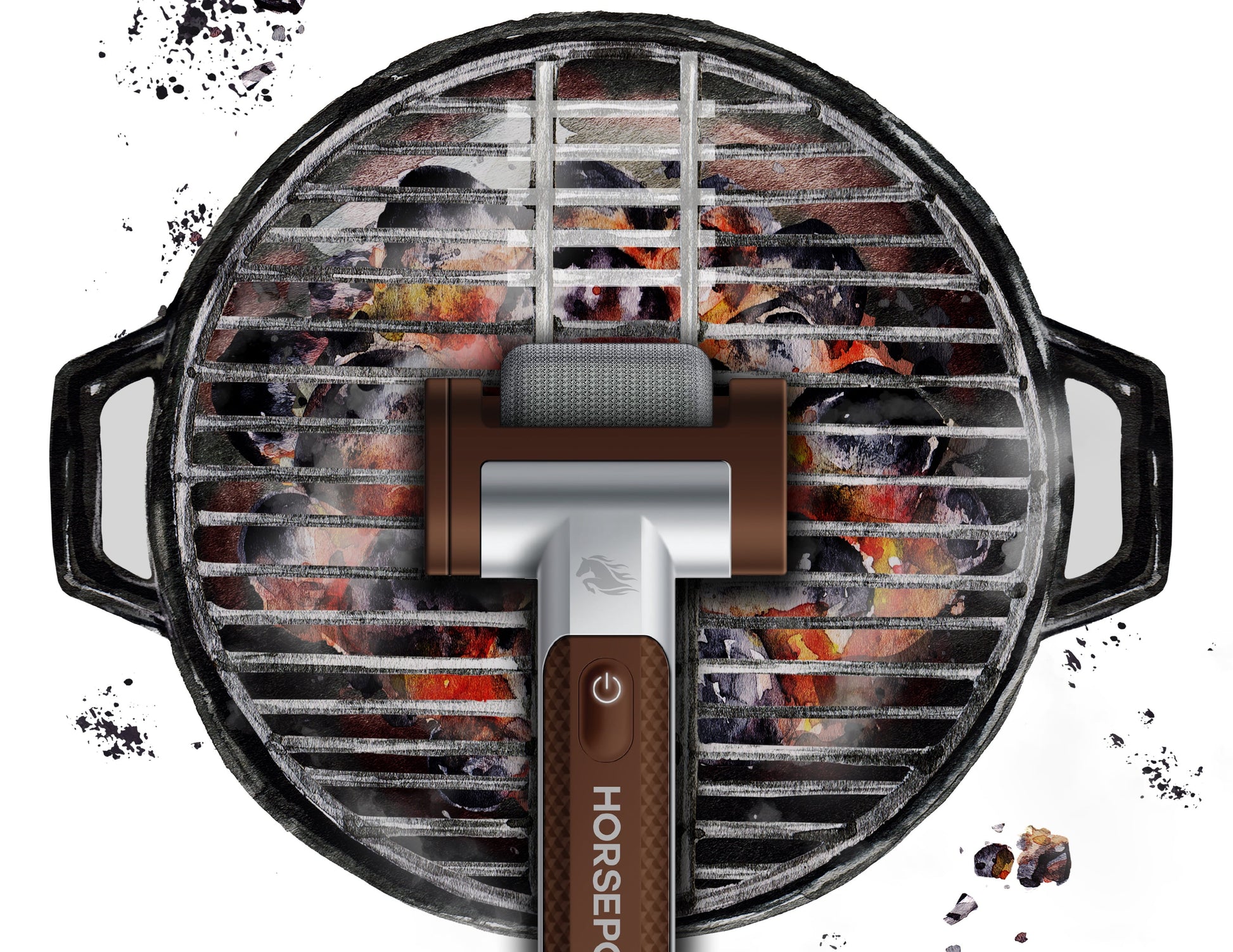 Bristle-Free Cordless Electric Grill Brush