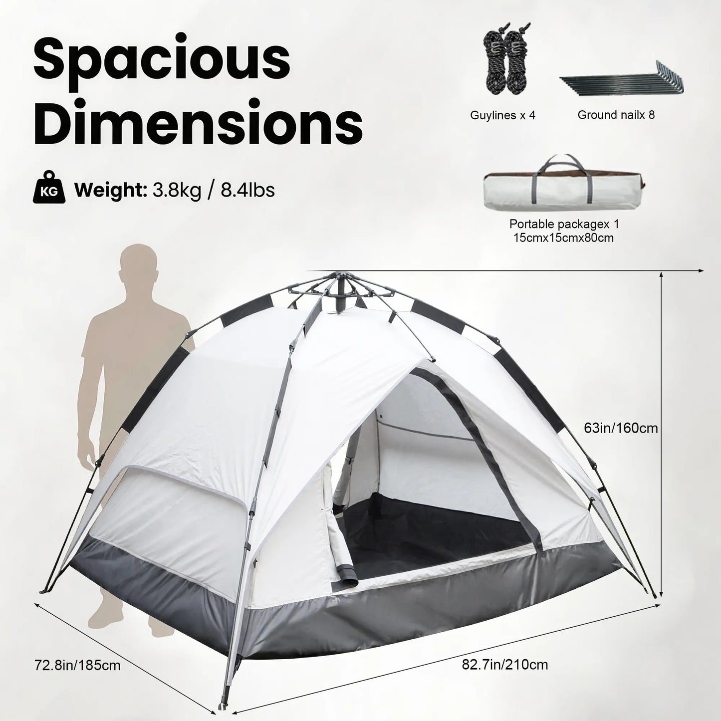 3 Person Tent for Camping