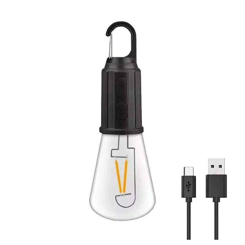 USB Rechargeable Dimmable LED Solar Camping Lantern with Hooks - Vintage Design for Outdoor Hiking and Tent Lighting