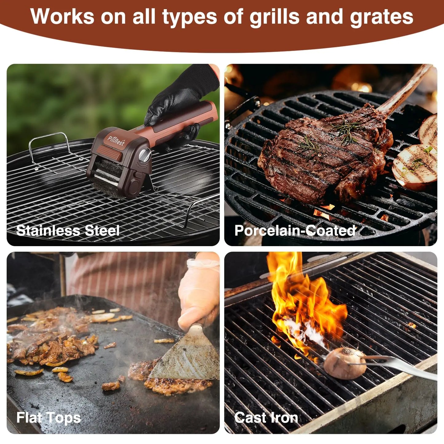 Cordless Electric BBQ Grill Brush
