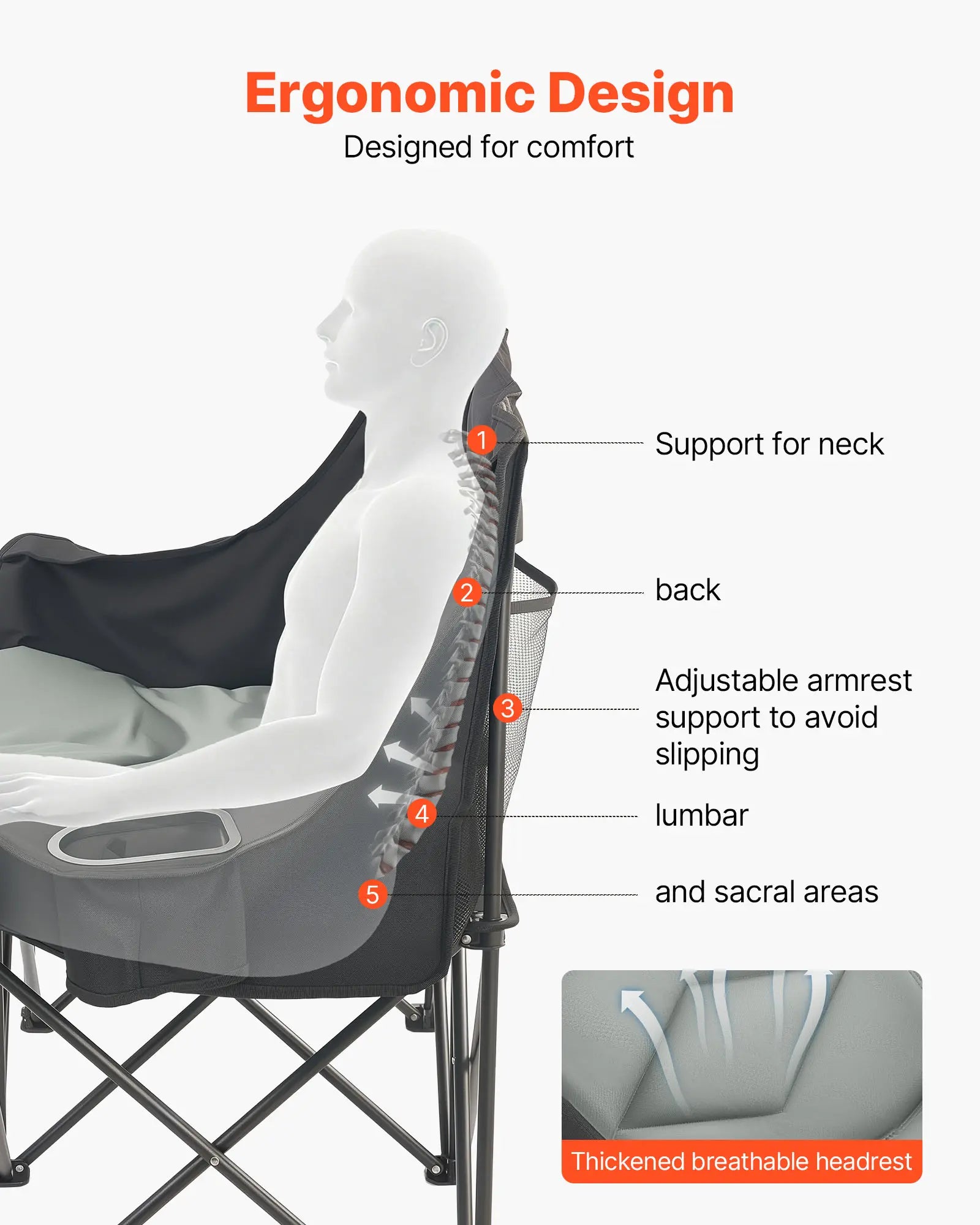 Vevor Extra-Large Double Camping Chair for Two, 660 lbs Capacity, Equipped with Dual Cup Holders, Wine Glass Holders, Magazine Straps, and Carry Bags for Outdoor and Beach Activities